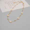 Pearl Necklace Female Titanium Steel